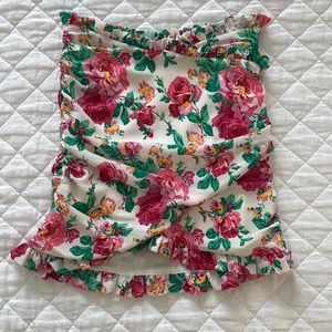 For Love and Lemon Floral Skirt XS